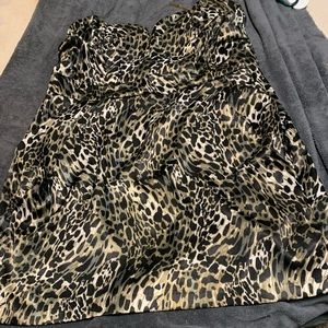 Strapless Cheetah print dress
